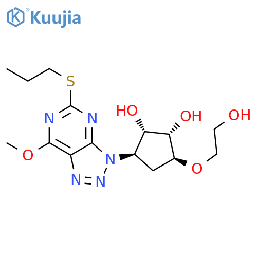 (1S,2S,3S,5R)-3-(2-Hydroxyethoxy)-5-7-methoxy-5-(propylthio)-3H-1,2,3-triazolo4,5-dpyrimidin-3-yl-1,2-cyclopentanediol structure