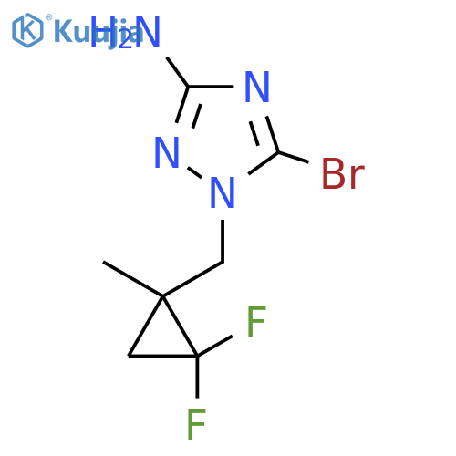 5-bromo-1-(2,2-difluoro-1-methylcyclopropyl)methyl-1H-1,2,4-triazol-3-amine structure