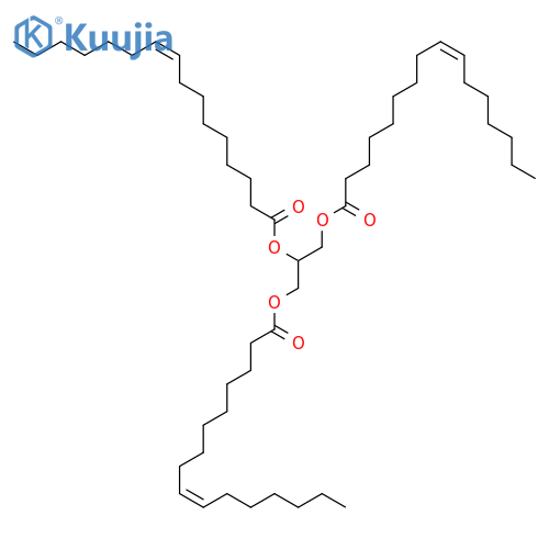 9-Hexadecenoic acid,1,1',1''-(1,2,3-propanetriyl) ester, (9Z,9'Z,9''Z)- structure
