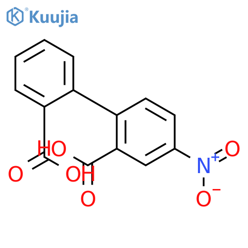 [1,1'-Biphenyl]-2,2'-dicarboxylic acid, 4-nitro- structure