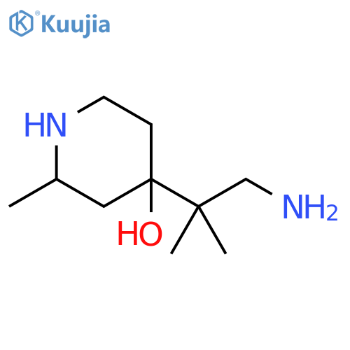 4-Piperidinol, 4-(2-amino-1,1-dimethylethyl)-2-methyl- structure