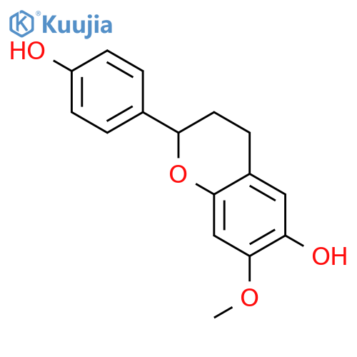 (2S)-6,4'-dihydroxy-7-methoxyflavan structure