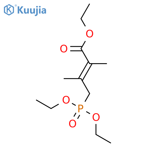 2-Butenoic acid, 4-(diethoxyphosphinyl)-2,3-dimethyl-, ethyl ester, (E)- structure