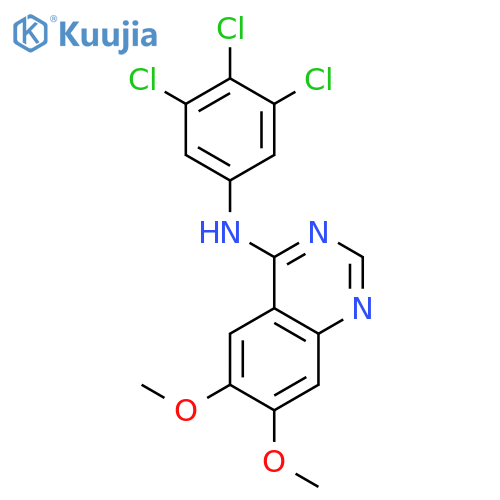 4-Quinazolinamine, 6,7-dimethoxy-N-(3,4,5-trichlorophenyl)- structure