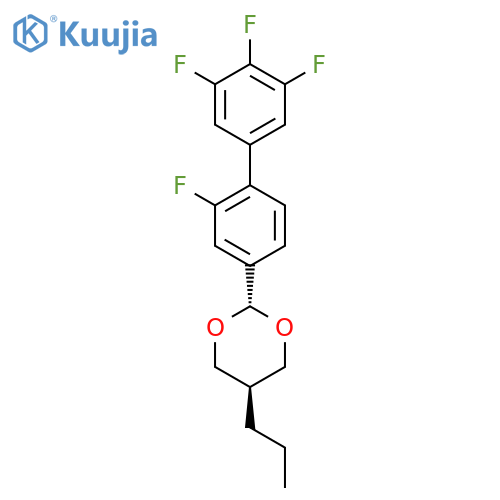 1,3-Dioxane, 5-propyl-2-(2,3',4',5'-tetrafluoro[1,1'-biphenyl]-4-yl)-, trans- structure