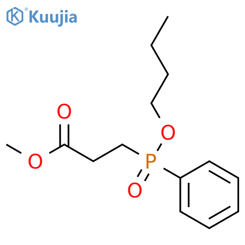Propanoic acid, 3-(butoxyphenylphosphinyl)-, methyl ester structure