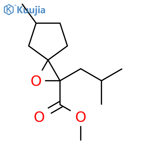 Methyl 5-methyl-2-(2-methylpropyl)-1-oxaspiro[2.4]heptane-2-carboxylate structure