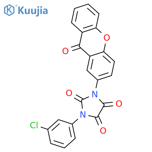 Imidazolidinetrione, (3-chlorophenyl)(9-oxo-9H-xanthen-2-yl)- structure