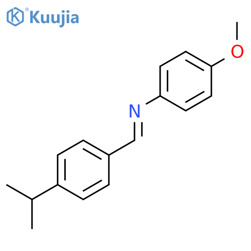 Benzenamine, 4-methoxy-N-[[4-(1-methylethyl)phenyl]methylene]- structure