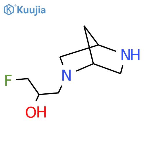 1-{2,5-diazabicyclo2.2.1heptan-2-yl}-3-fluoropropan-2-ol structure