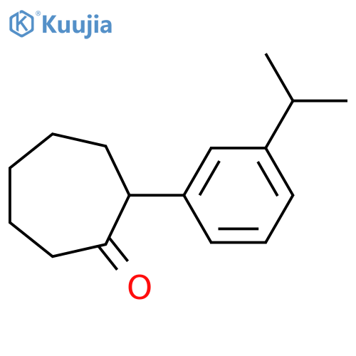 2-[3-(Propan-2-yl)phenyl]cycloheptan-1-one structure