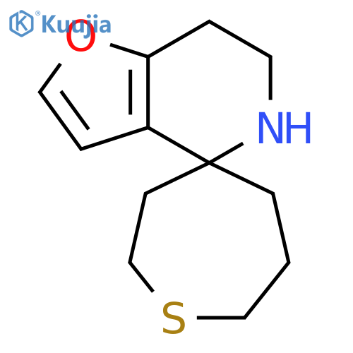 6,7-dihydro-5H-spirofuro3,2-cpyridine-4,4'-thiepane structure