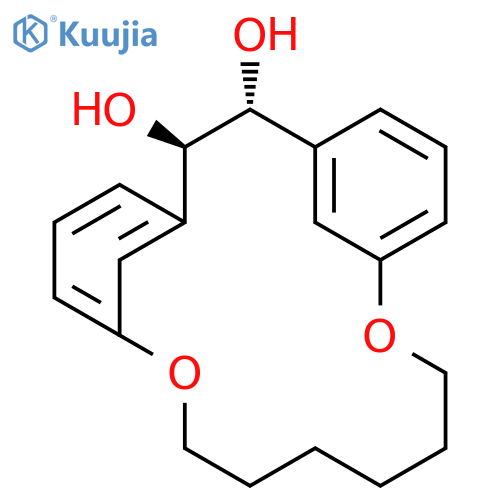 9,16-DIOXATRICYCLO[15.3.1.14,8]DOCOSA-1(21),4,6,8(22),17,19-HEXAENE-2,3-DIOL, (2R*,3R*)- structure