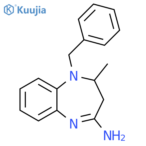 1H-1,5-Benzodiazepin-4-amine, 2,3-dihydro-2-methyl-1-(phenylmethyl)- structure