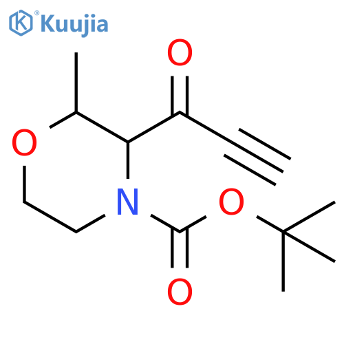 4-Morpholinecarboxylic acid, 2-methyl-3-(1-oxo-2-propyn-1-yl)-, 1,1-dimethylethyl ester structure