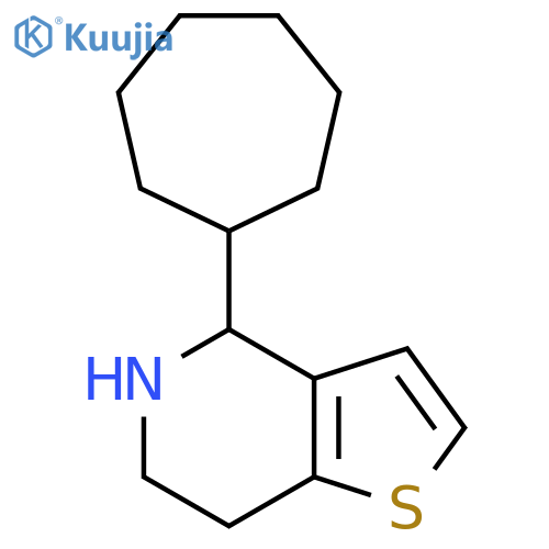 4-cycloheptyl-4H,5H,6H,7H-thieno3,2-cpyridine structure
