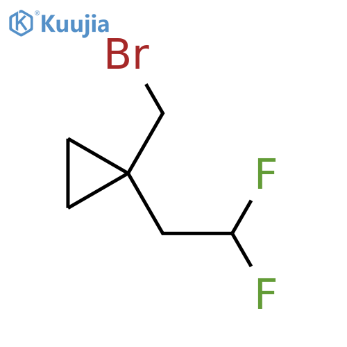 1-(Bromomethyl)-1-(2,2-difluoroethyl)cyclopropane structure