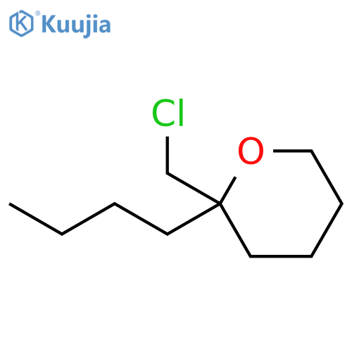 2H-Pyran, 2-butyl-2-(chloromethyl)tetrahydro- structure