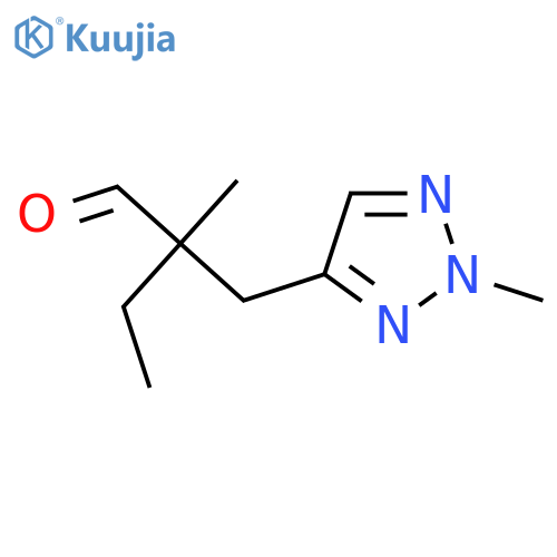 2-methyl-2-(2-methyl-2H-1,2,3-triazol-4-yl)methylbutanal structure