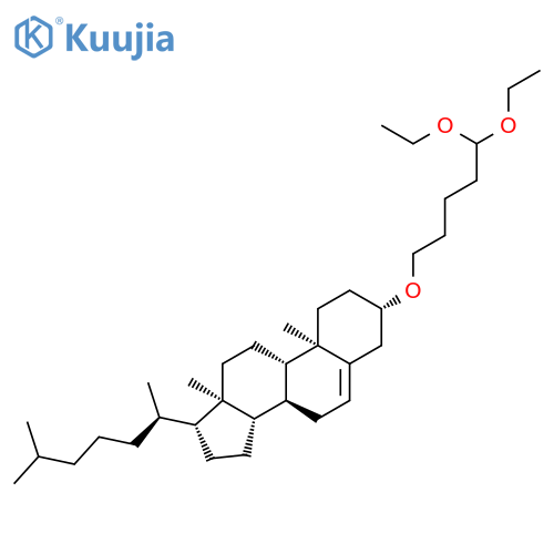 Cholest-5-ene, 3-[(5,5-diethoxypentyl)oxy]-, (3b)- structure