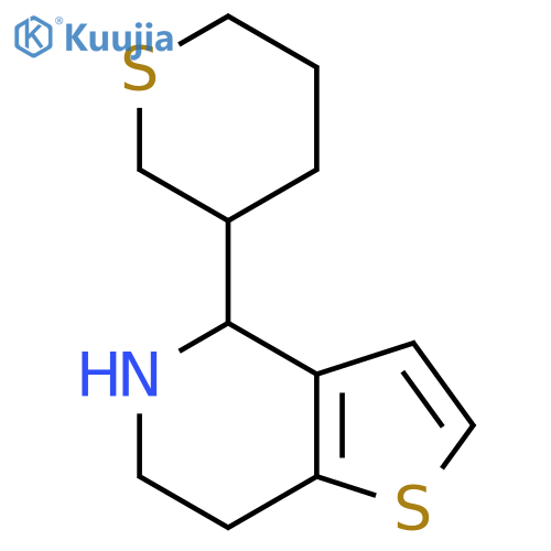 4-(thian-3-yl)-4H,5H,6H,7H-thieno3,2-cpyridine structure