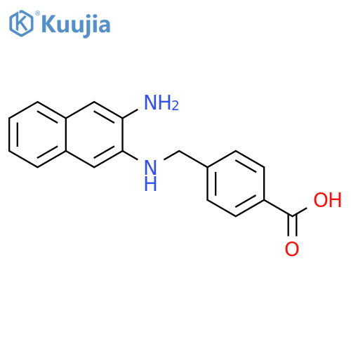 Benzoic acid, 4-[[(3-amino-2-naphthalenyl)amino]methyl]- structure