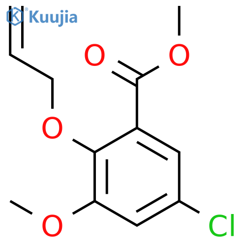Benzoic acid, 5-chloro-3-methoxy-2-(2-propenyloxy)-, methyl ester structure