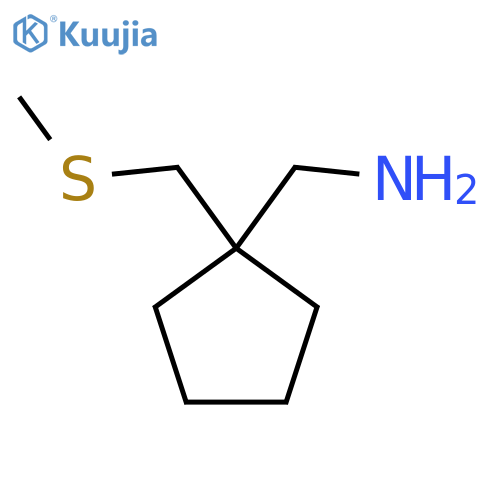 1-{1-(methylsulfanyl)methylcyclopentyl}methanamine structure