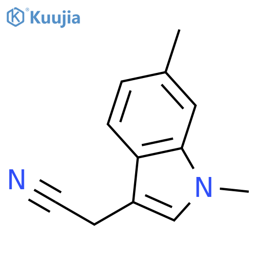 2-(1,6-dimethyl-1H-indol-3-yl)acetonitrile structure