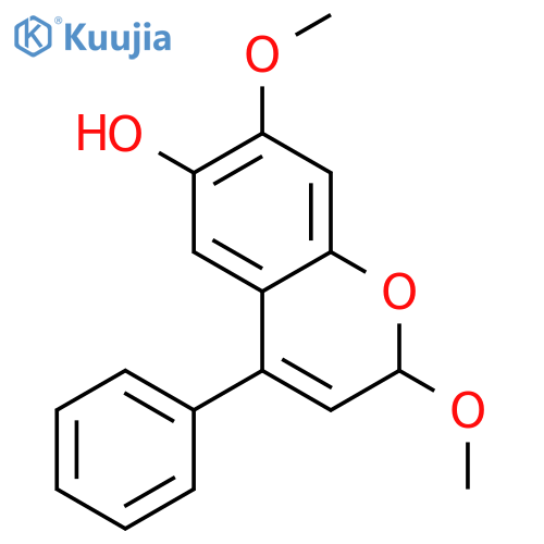 2H-1-Benzopyran-6-ol, 2,7-dimethoxy-4-phenyl-, (+)- structure