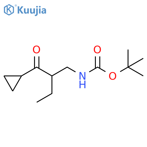 Carbamic acid, N-[2-(cyclopropylcarbonyl)butyl]-, 1,1-dimethylethyl ester structure