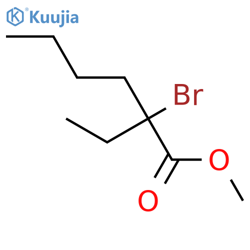 Hexanoic acid, 2-bromo-2-ethyl-, methyl ester structure