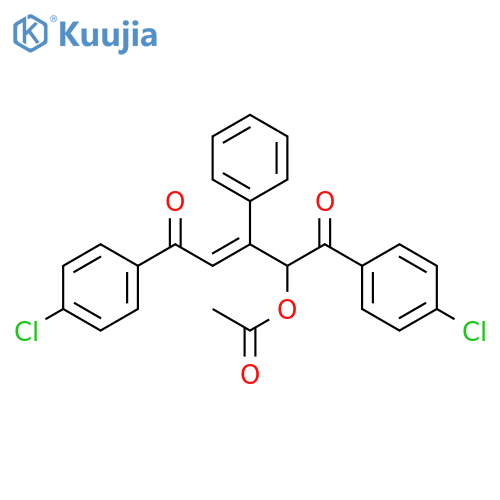 2-PENTENE-1,5-DIONE, 4-(ACETYLOXY)-1,5-BIS(4-CHLOROPHENYL)-3-PHENYL- structure