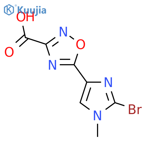 5-(2-bromo-1-methyl-1H-imidazol-4-yl)-1,2,4-oxadiazole-3-carboxylic acid structure