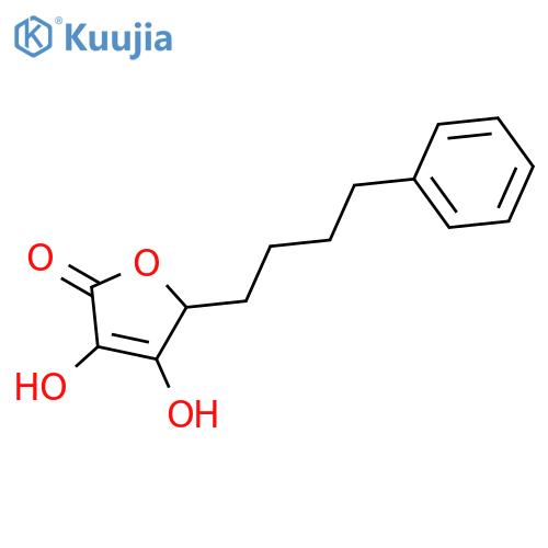 2(5H)-Furanone, 3,4-dihydroxy-5-(4-phenylbutyl)- structure