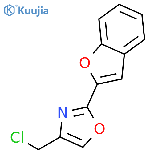 Oxazole, 2-(2-benzofuranyl)-4-(chloromethyl)- structure