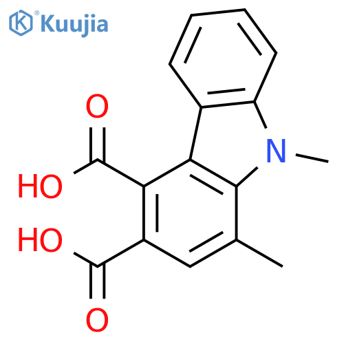 9H-Carbazole-3,4-dicarboxylic acid, 1,9-dimethyl- structure