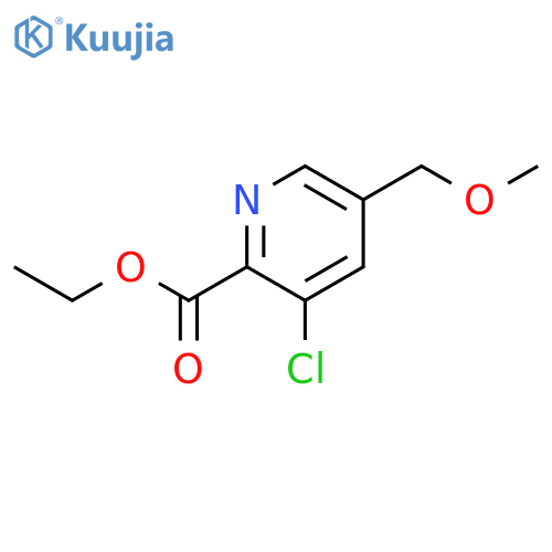 2-Pyridinecarboxylic acid, 3-chloro-5-(methoxymethyl)-, ethyl ester structure