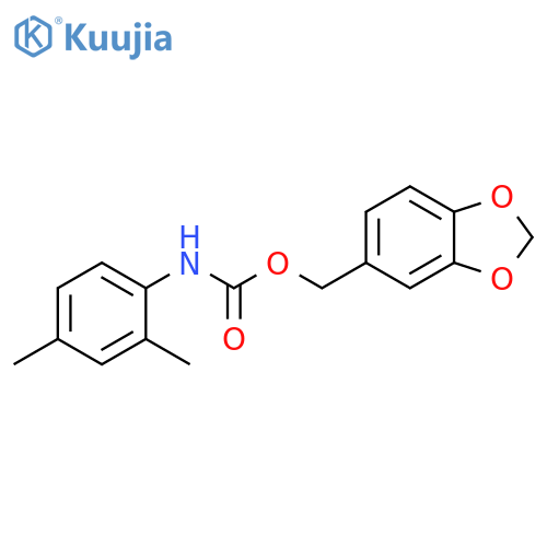 Carbamic acid,(2,4-dimethylphenyl)-, 1,3-benzodioxol-5-ylmethyl ester (9CI) structure