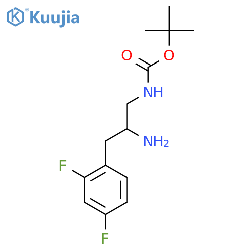 tert-butyl N-2-amino-3-(2,4-difluorophenyl)propylcarbamate structure