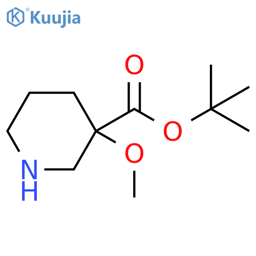 3-Piperidinecarboxylic acid, 3-methoxy-, 1,1-dimethylethyl ester structure