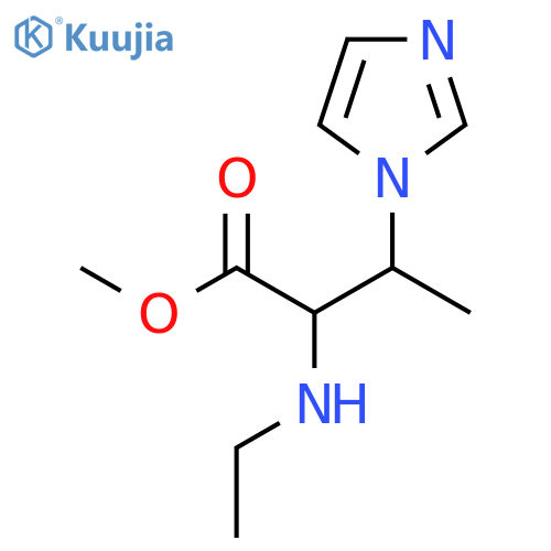 methyl 2-(ethylamino)-3-(1H-imidazol-1-yl)butanoate structure