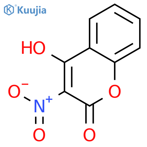 4-Hydroxy-3-nitrocoumarin structure