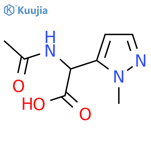 2-acetamido-2-(1-methyl-1H-pyrazol-5-yl)acetic acid structure