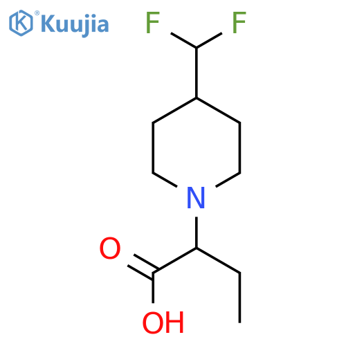 2-(4-(Difluoromethyl)piperidin-1-yl)butanoic acid structure