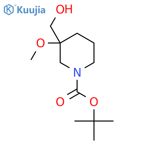 tert-butyl 3-(hydroxymethyl)-3-methoxypiperidine-1-carboxylate structure
