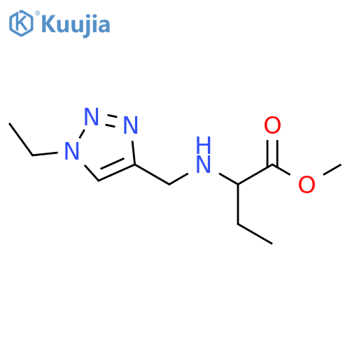 Butanoic acid, 2-[[(1-ethyl-1H-1,2,3-triazol-4-yl)methyl]amino]-, methyl ester structure