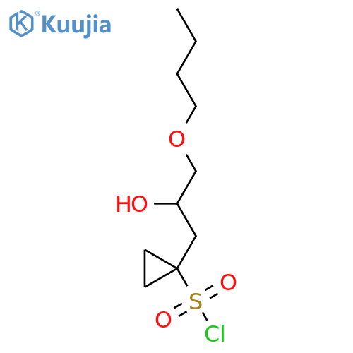 1-(3-butoxy-2-hydroxypropyl)cyclopropane-1-sulfonyl chloride structure