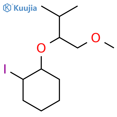 1-iodo-2-(1-methoxy-3-methylbutan-2-yl)oxycyclohexane structure