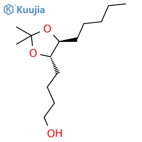 1,3-Dioxolane-4-butanol, 2,2-dimethyl-5-pentyl-, trans- structure